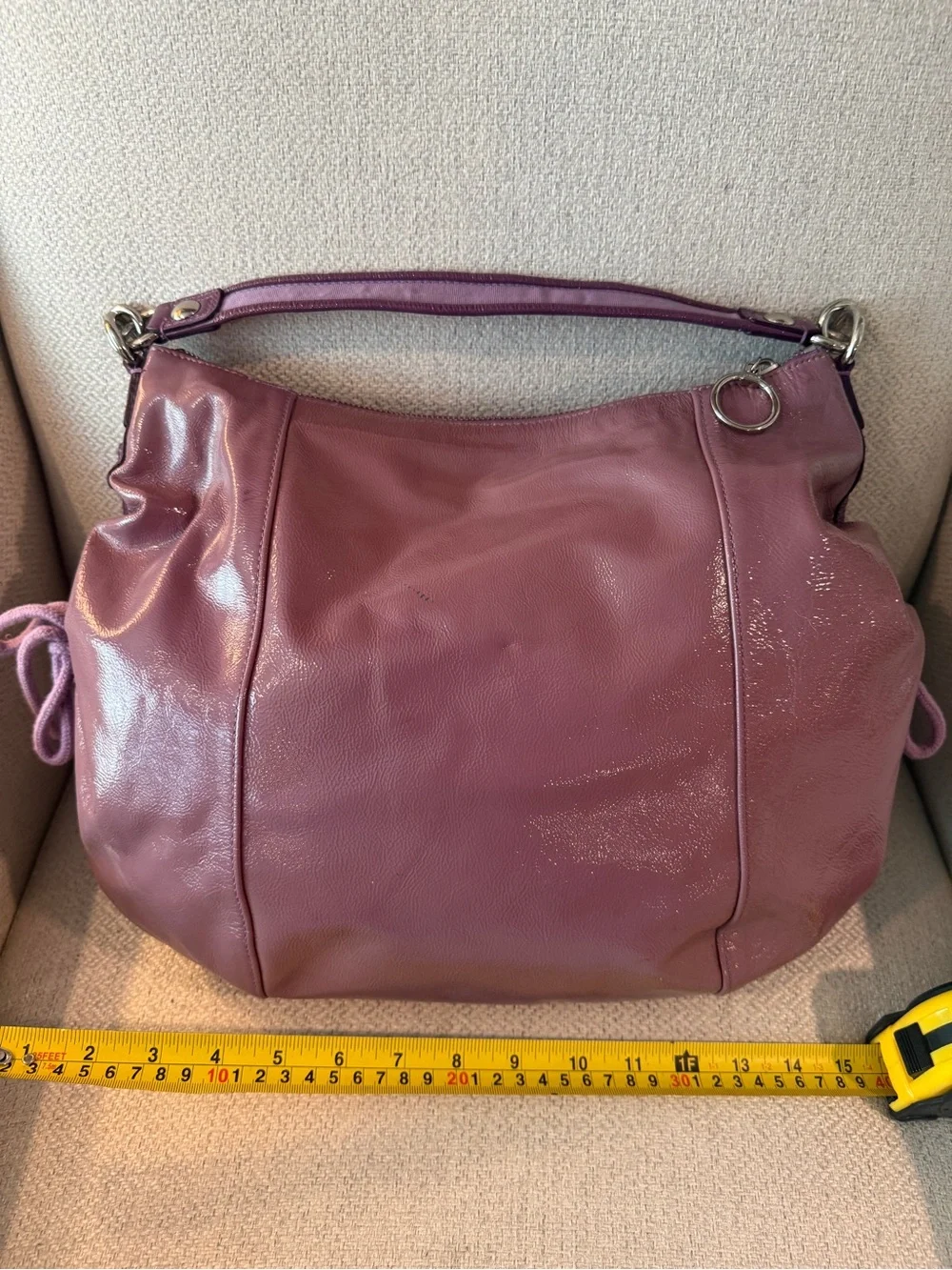 Coach Leather Hobo Bag - Plum Purple
